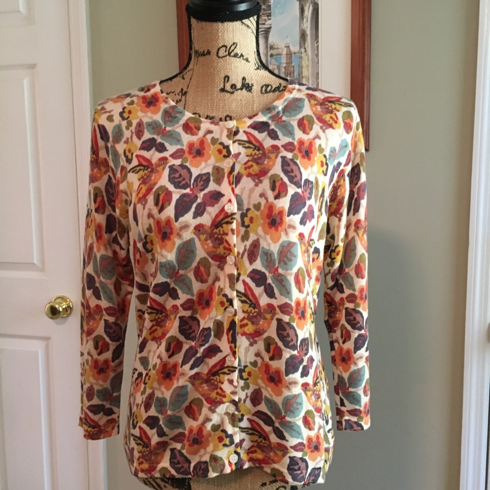 SOLD - Garnet Hill Eco Merino Wool Cardigan